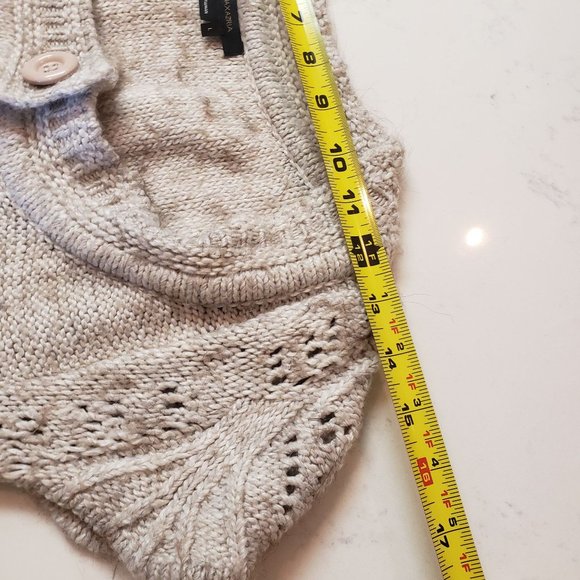 Alpaca Knit Dress size Large  crochet‎ button front Neutral bcbg y2k - Picture 13 of 14